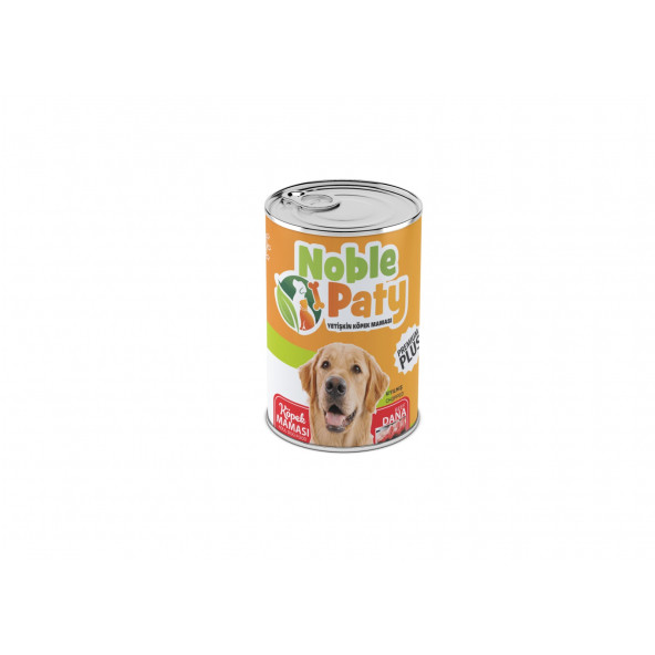 NOBLE PATY Premium Plus Dana Etli (Beef) Köpek Yaş Maması 415 Gr x 12 Adet