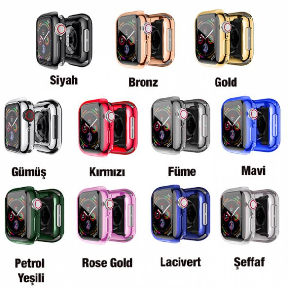 ALLY Apple Watch 7-8 45mm 360 Koruma Ultra Slim Silikon Kılıf - 2