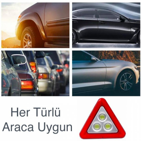 Ally LED Işıklı Araç Acil Durum Üçgen Reflektör Uyarı İşareti - 2