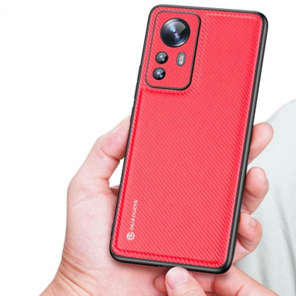 Dux Ducis Fino Serisi Xiaomi 12 - 12x Kılıf Premium Dokuma Silikon Kılıf - 12
