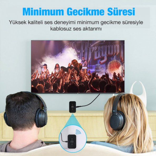 Ally 2in1 Kablosuz Bluetooth 5.0 Ses Alıcı Verici Receiver Transmitter Adaptör - 5