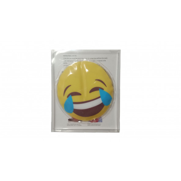 GÜLEN EMOJİ ŞEKİLLİ CEP SOBASI EL ISITICI,SICAK SU TORBASI PVC  9cm - 5