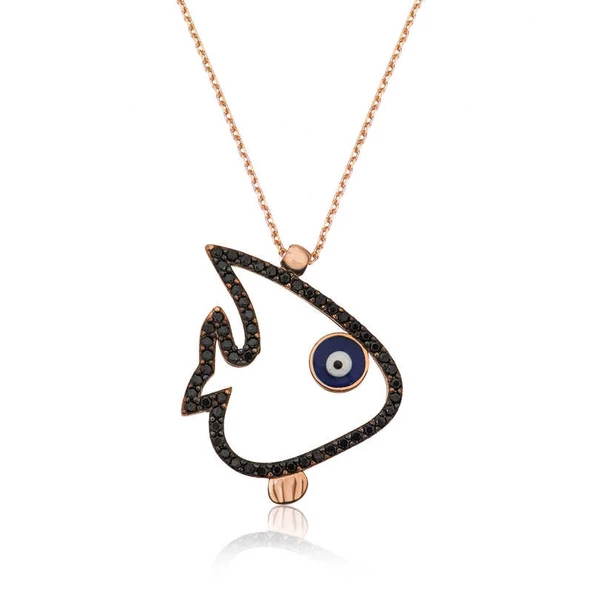 Gümüş Balık Bayan Kolye SL1259 ürün görseli