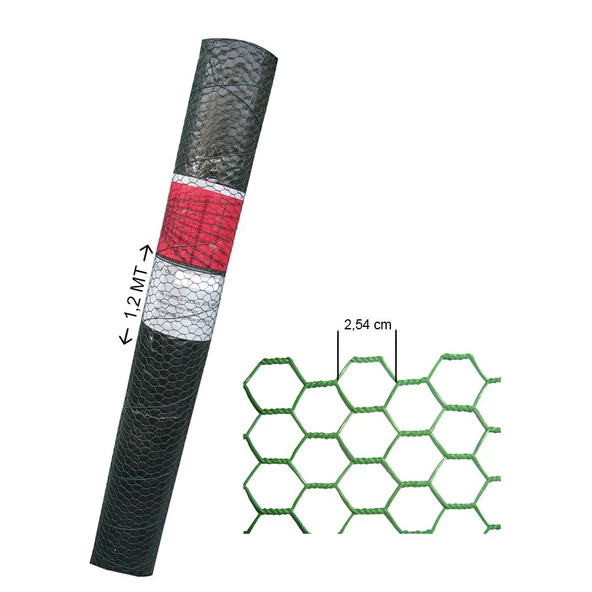 Pvc Kaplı Kümes Teli 1 INC 120cm 24m2