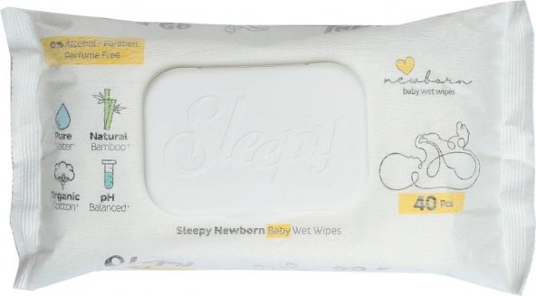 Sleepy Natural Yenidoğan Islak Pamuklu Havlu 12X40 (480 Yaprak) - 3