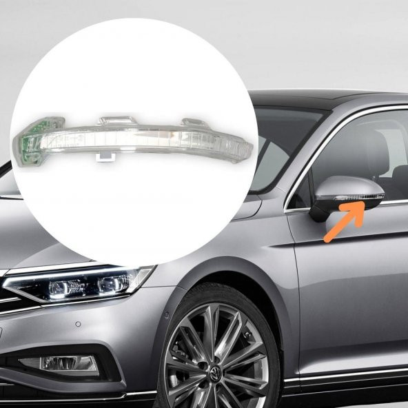 GKL Sol Dış Aynası Sinyal Lambası Ledli VW Arteon 2017-2023 3G0949101