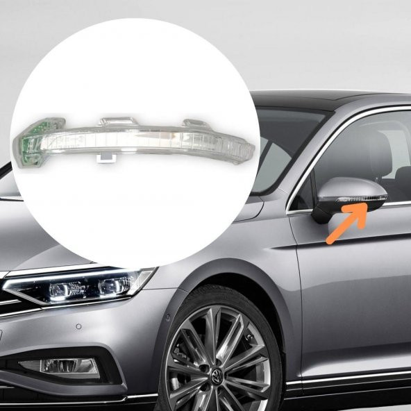 GKL Sol Dış Aynası Sinyal Lambası Ledli VW Golf 8 2020-2024 3G0949101