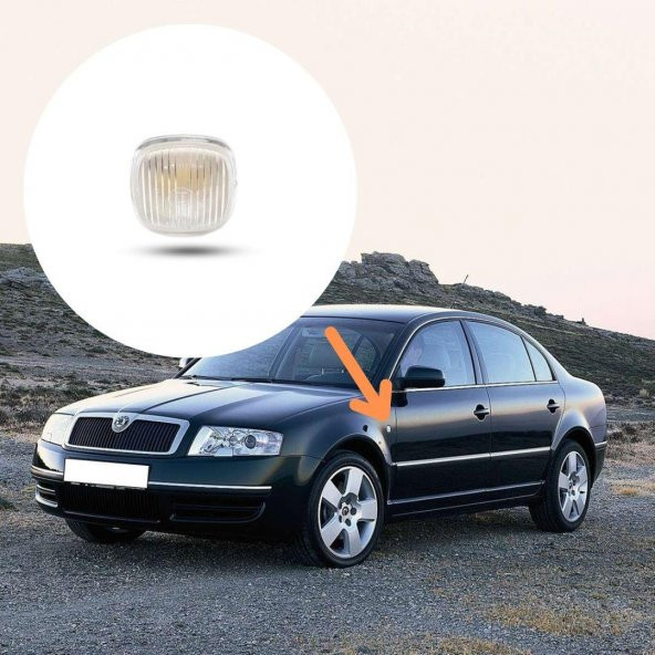 GKL Çamurluk Sinyal Lambası Şeffaf Skoda Superb 1 2002-2008 1U0949127A