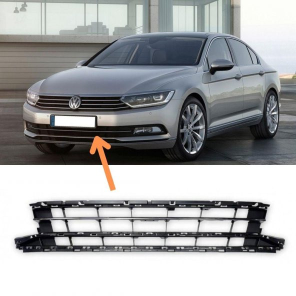 GKL Ön Tampon Alt Orta Izgara VW Passat B8 2015-2019 3G0853671B