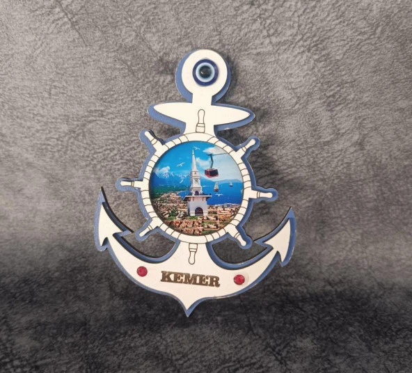 Magnet Gemi Çapa Kule Deniz Buzdolabı Süsü Ahşap Magnet Mıknatıslı Hediyelik Eşya ürün görseli