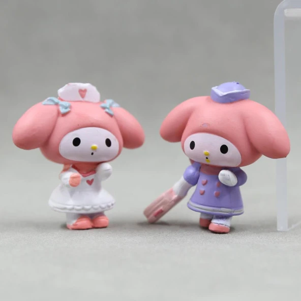 Mini Figür 6 lı Set Sanrio Kuromi My Melody Karakter Figür Oyuncak - 4