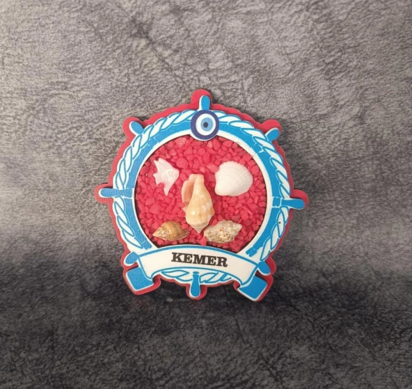 Magnet Deniz Kabuk Nazar Göz Buzdolabı Süsü Ahşap Magnet Mıknatıslı Hediyelik Eşya ürün görseli