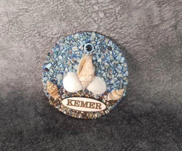 Magnet Deniz Kabuk Nazar Göz Buzdolabı Süsü Ahşap Magnet Mıknatıslı Hediyelik Eşya