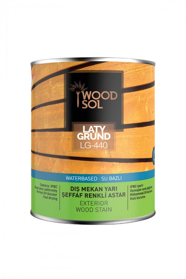 Woodsol Latygrund Dış Mekan Yarı Şeffaf Renkli Ahşap Astar 2.5 Litre / 1559 Oak