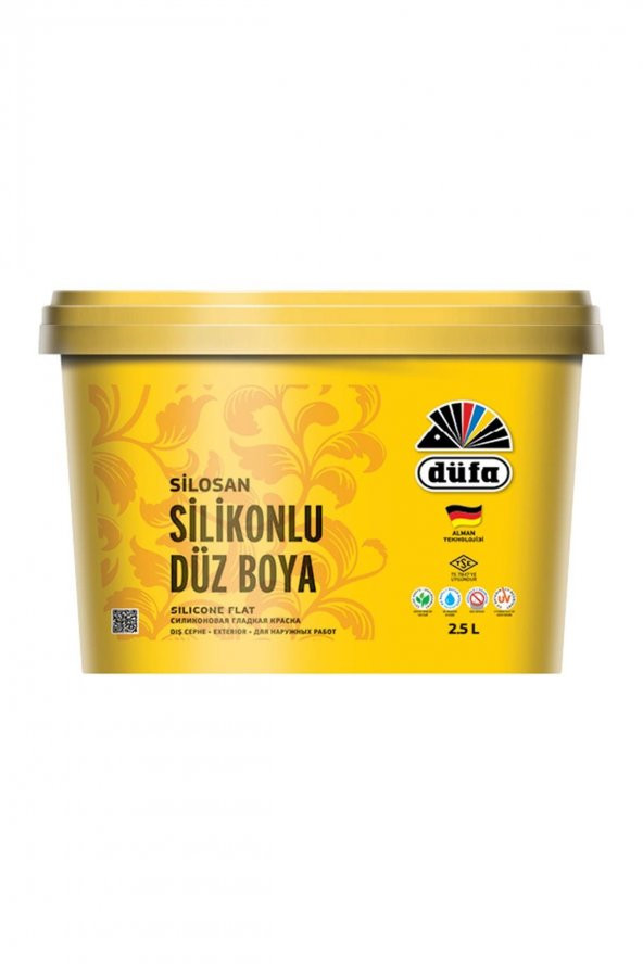 Düfa Silikonlu Düz Dış Cephe Duvar Boyası 2.5 Litre / Kiremit