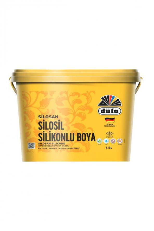 Düfa Dış Cephe Duvar Boyası Silosil Silikonlu 7.5 Litre / Koyu Bej