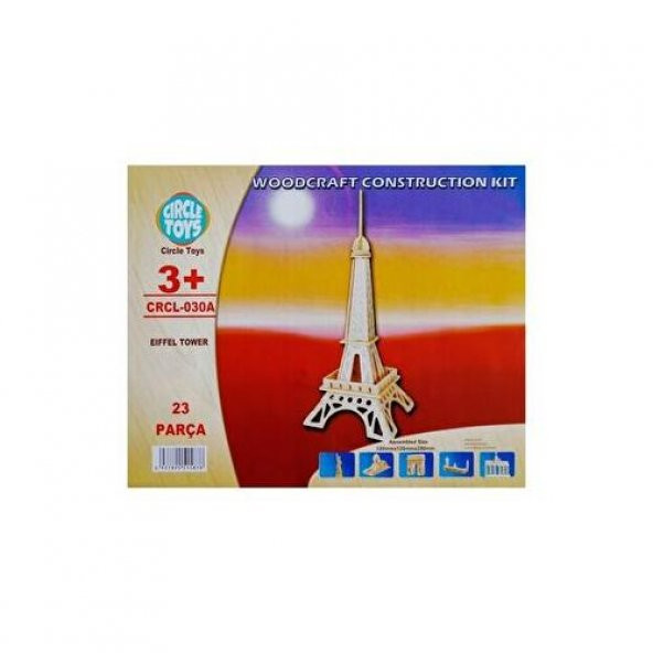 Circle Toys 030 Eiffel Tower Eyfel Kulesi Ahşap Maket