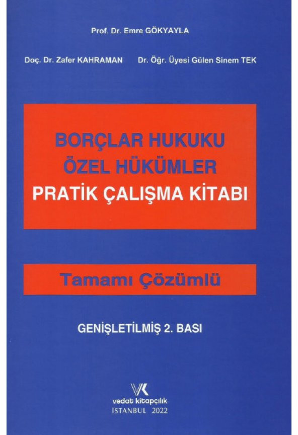 Borçlar Hukuku Özel Hükümler Pratik Çalışma Kitabı