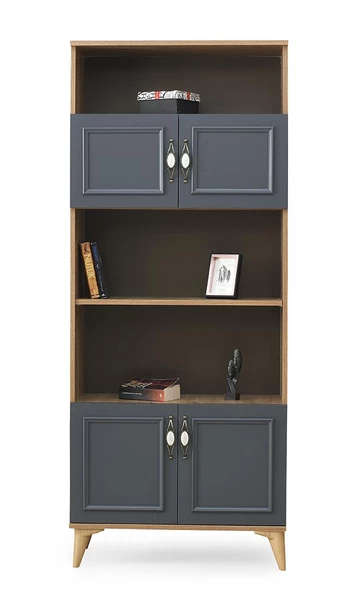 Irmak Dolaplı 5 Raflı Kitaplık 80x30x195cm - 3