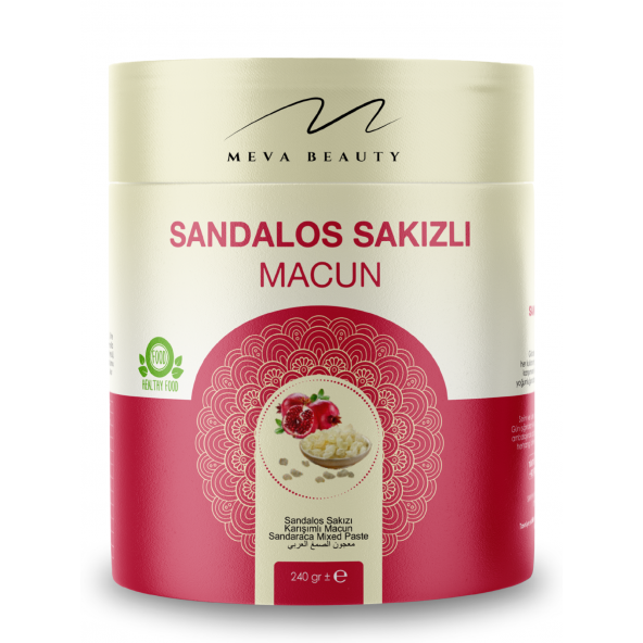 Meva Beauty Sandaloz Sakızlı Zayıflama ve Kilo Vermeye Yardımcı Tok Tutucu Bitkisel Detox Form Macun