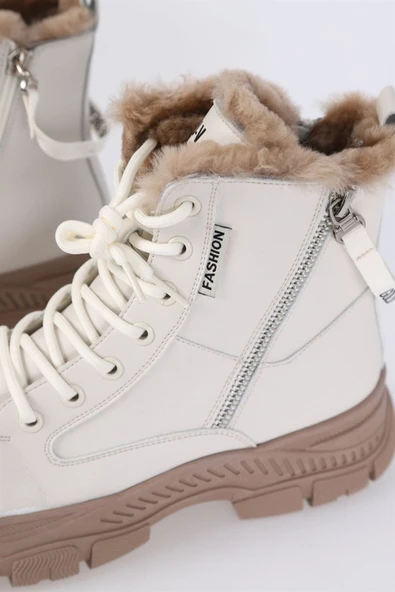 Guja 23K310-24 Kadın İçi Yünlü Kaymaz Taban Deri Bot - Resim 8