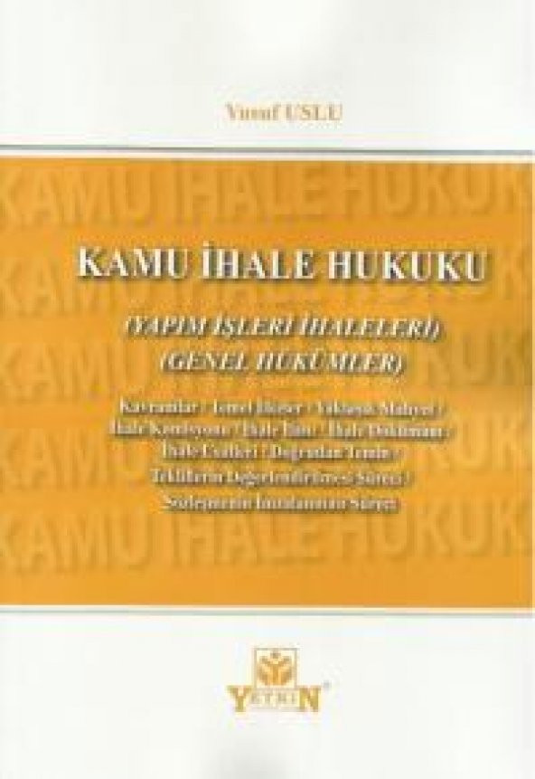 Kamu İhale Hukuku
 Yapım İşleri İhaleleri - Genel ürün görseli 1