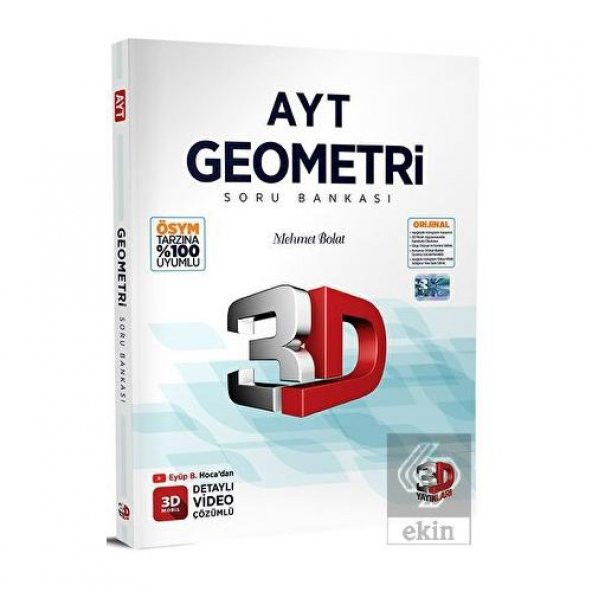 2023 AYT Geometri Soru Bankası 3D Yayınları