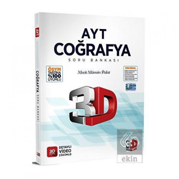 2023 AYT Coğrafya Soru Bankası 3D Yayınları - 1