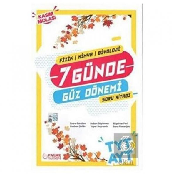 TYT AYT 7 Günde Güz Dönemi Fizik-Kimya-Biyoloji So