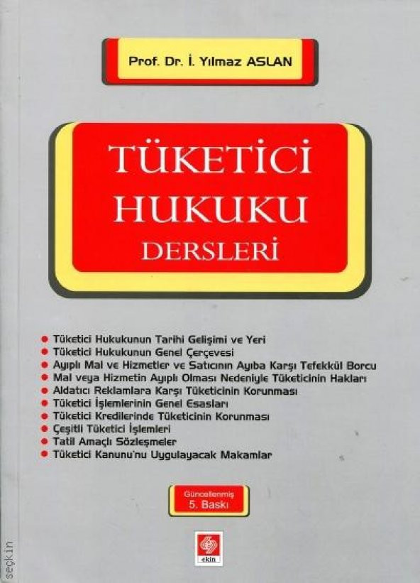Tüketici Hukuku Dersleri  5.Baskı