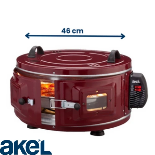 Akel Ön Gözetlemeli, Orta Boy Yuvarlak Davul Fırın Af007 - Resim 3