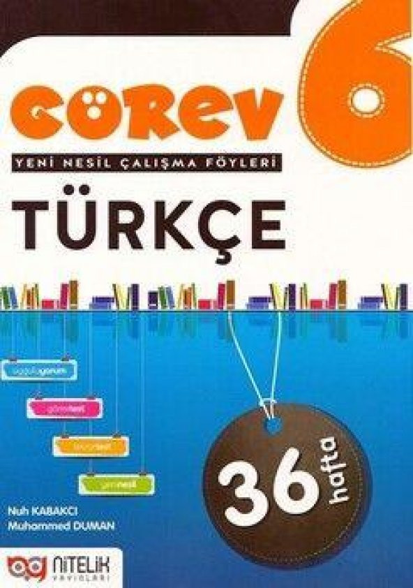 Nitelik Yayınları 6.Sınıf Görev Türkçe Çalışma Föy