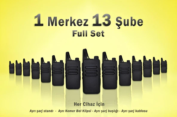 Çaycı Telsizi 1 Merkez 13 Şube Full Set ürün görseli