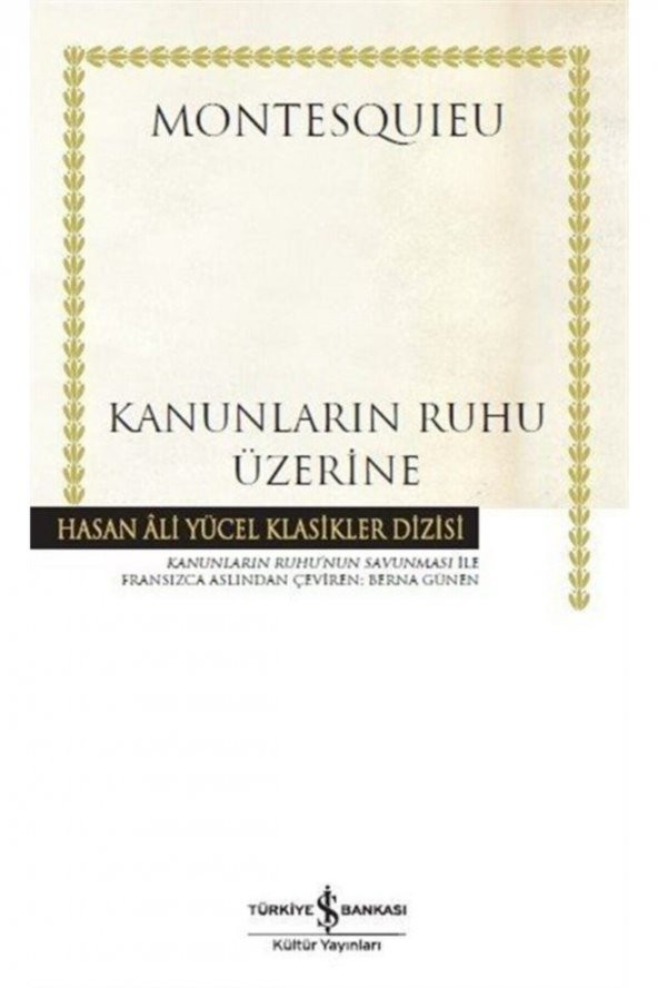 Kanunların Ruhu Üzerine (Ciltsiz)