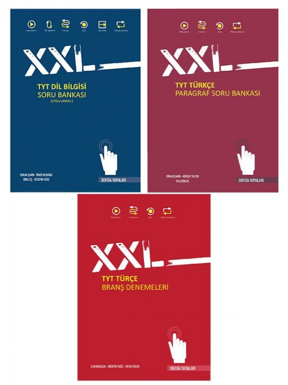 Dersia 2024 XXL TYT Dil Bilgisi Soru + Paragraf Soru + Türkçe 10 Deneme 3 lü Set