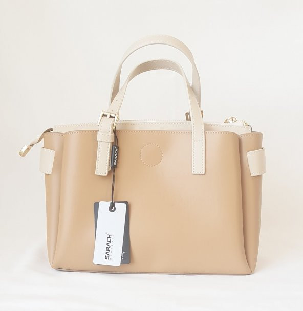 24KCADZ062 Model Sarach Marka Camel Renk Kadın El ve Omuz Çantası - 2