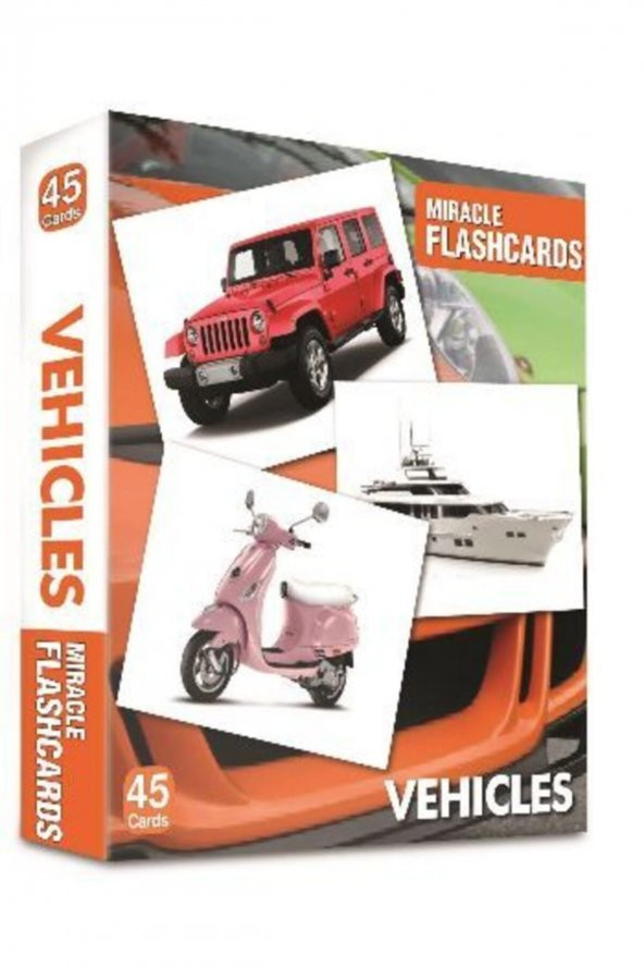 Miracle Flashcards - Vehicles Box 45 Cards