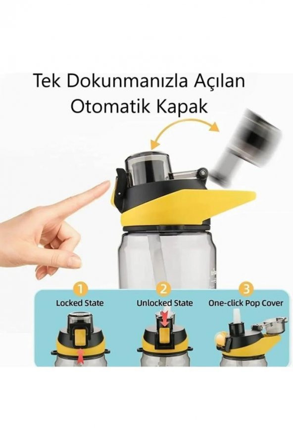 Shotay Handle Tritan Siyah Matara 900Ml - 5