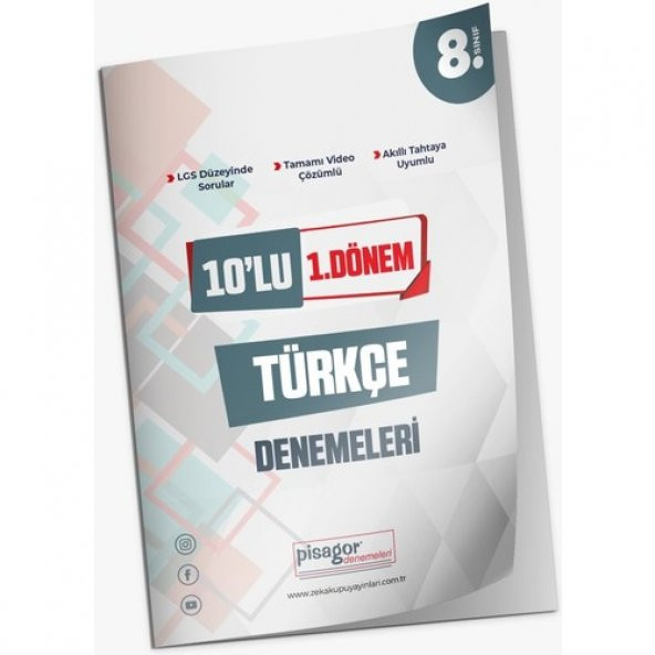 Pisgor 8. Sınıf 10 lu 1. Dönem Türkçe Denemeleri - Resim 2