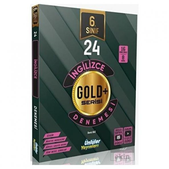 6. Sınıf İngilizce Gold Serisi 24 Deneme
