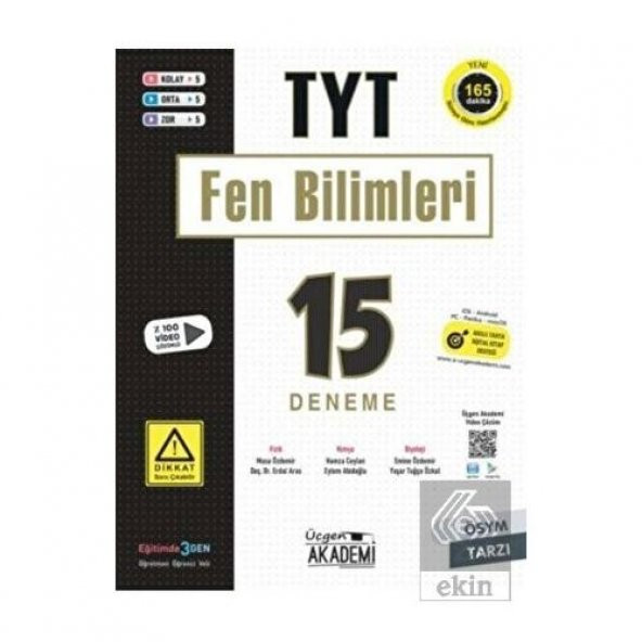 TYT Fen Bilimleri 15 li Deneme Sınavı