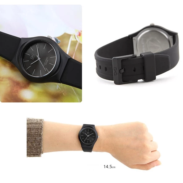 Q&Q VQ86J022Y Su Geçirmez Silikon Kordonlu Kadın Kol Saati - 5