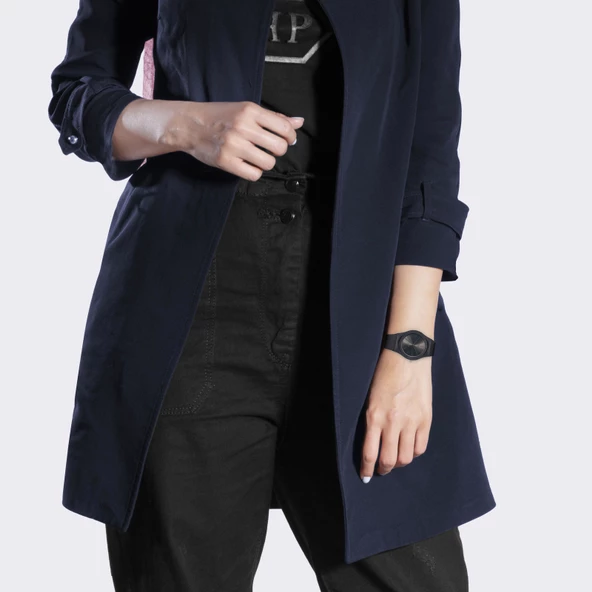 Q&Q VQ86J022Y Su Geçirmez Silikon Kordonlu Kadın Kol Saati - 4