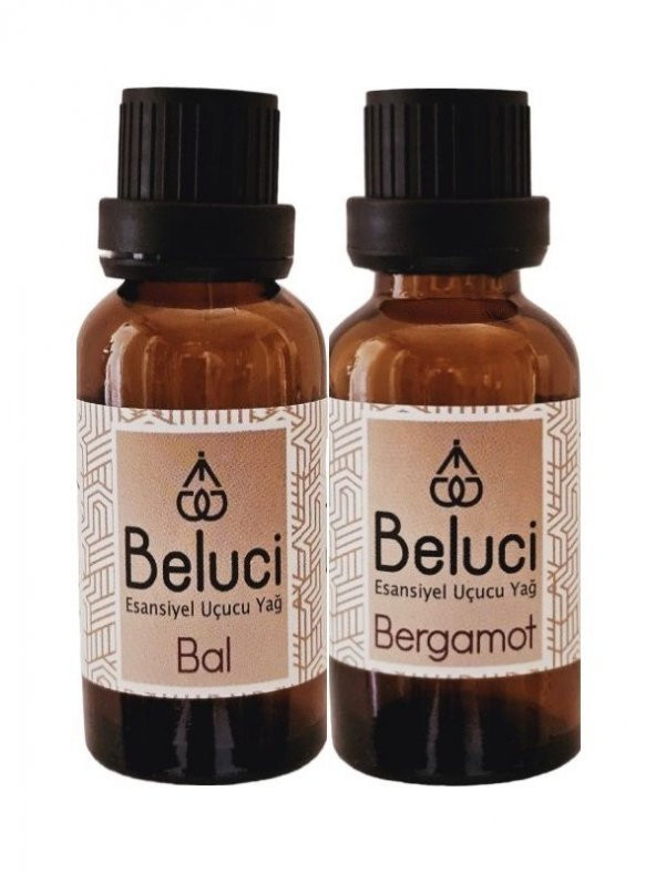 Bal + Bergamot (Oda Kokusu Aroma Terapi Buhurdanlık/Difüzör Yağı) Set 2 Adet x 30 ml