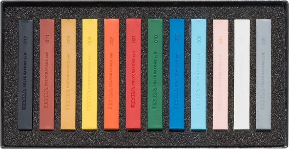 Lyra Polycrayon Soft 12'li Toz Pastel Boya Ana Renkler / L5651120 - Resim 2