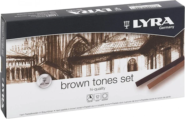 Lyra Polycrayon Soft 12'li Toz Pastel Boya Brown Tones / L5651121 ürün görseli