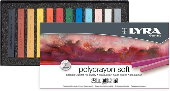 Lyra Polycrayon Soft 12'li Toz Pastel Boya Ana Renkler / L5651120 ürün görseli