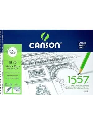 Canson 1557 35x50cm 15yp 120gr Spiralli Eskiz Çizim Resim Defteri / FCNS120153550 ürün görseli