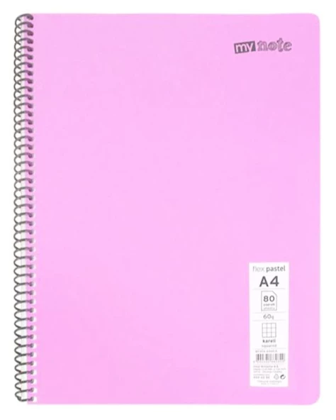 Mynote Flex Pastel A4 120 Yaprak Spiralli Çizgili Defter
