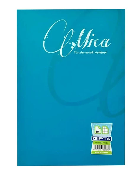 Gıpta Mica A4 80 Yaprak Dikişli Kareli Defter